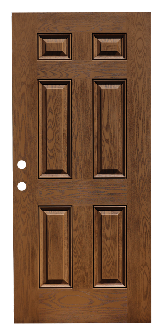 Oak Fiberglass Door