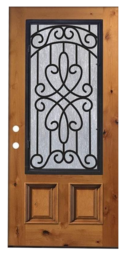 The Banker Knotty Alder Wood Door