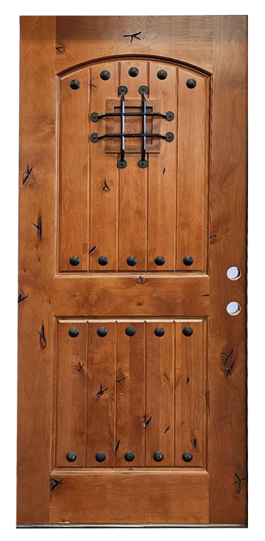 Speakeasy Knotty Alder Wood Door